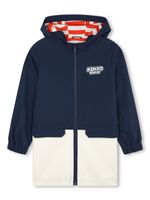 Kenzo Kids coupe-vent à logo imprimé - Bleu