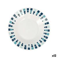 Diep bord Quid Simetric Blauw Keramisch 20 cm (12 Stuks)