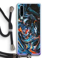 Black Unicorn: Huawei P30 Transparant Hoesje met koord