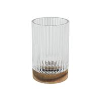 Beker Haceka Lijnen Mat Glas Acaciahout