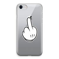 Middle finger black: iPhone 8 Transparant Hoesje