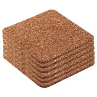 Glazen onderzetters - 12x stuks - kurk - glasonderzetters - 9,5 cm - vierkant