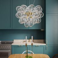 Hanglamp met mondgeblazen glazen kappen en G9 fittingen Gross &apos;By Rydens&apos;