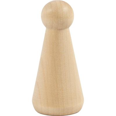 Creativ Company Houten figuur, kegelvormig, h: 8 cm, 3 stuk/ 1 doos