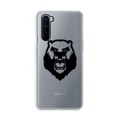 Angry Bear (black): OnePlus Nord Transparant Hoesje