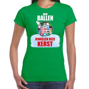 Rinkelende Kerstbal shirt / Kerst outfit Mijn ballen rinkelen deze Kerst groen voor dames