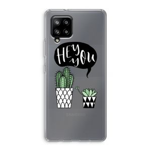 Hey you cactus: Samsung Galaxy A42 5G Transparant Hoesje