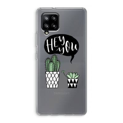 Hey you cactus: Samsung Galaxy A42 5G Transparant Hoesje