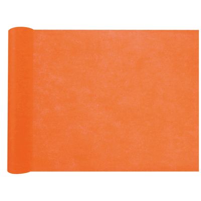 Tafelloper op rol - oranje - 30 cm x 10 m - non woven polyester