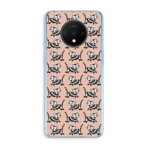 Zwarte poes: OnePlus 7T Transparant Hoesje