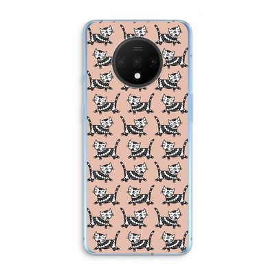 Zwarte poes: OnePlus 7T Transparant Hoesje