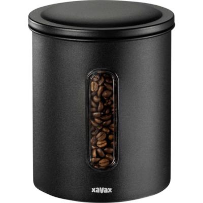 Xavax Kaffeedose für 500g Bohnen oder 700g Pulver, luftdicht, aromadicht, Schwarz 00111275 Blik voor koffiebonen