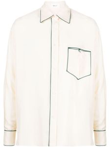 Bally chemise de pyjama à liserés contrastants - Blanc