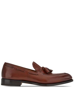 Ferragamo mocassins en cuir à glands - Marron