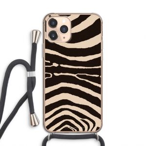 Arizona Zebra: iPhone 11 Pro Transparant Hoesje met koord