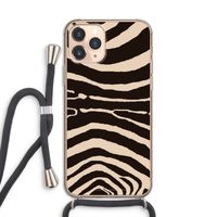 Arizona Zebra: iPhone 11 Pro Transparant Hoesje met koord