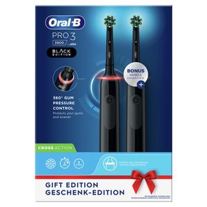 Oral-B Pro 3 - 3900 - Zwarte Elektrische Tandenborstel Ontworpen Door Braun