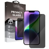 Lunso - iPhone 14 Plus - Privacy Glass - Gehard beschermglas