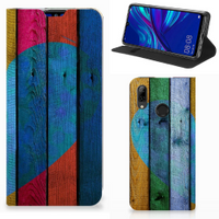 Huawei P Smart (2019) Book Wallet Case Wood Heart - Cadeau voor je Vriend