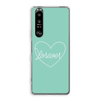Forever heart pastel: Sony Xperia 1 III Transparant Hoesje