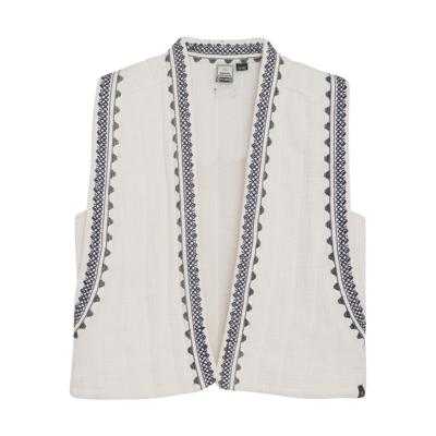 Sleeveless Embroidery Gilet Cloud