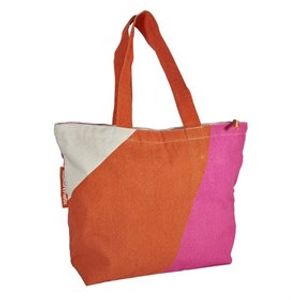 Sterke Shopper Gerecycled Materiaal 54x40x18 - Magenta Orange