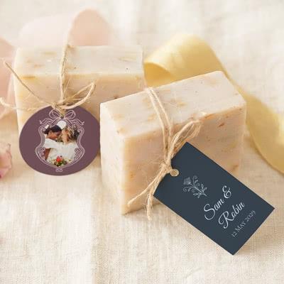 Zeepjes met rond label - set van 6 Zeepjes met rond label - set van 6