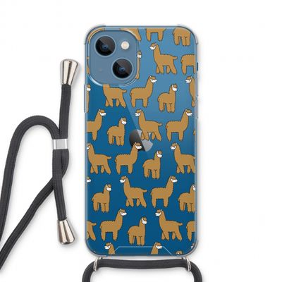 Alpacas: iPhone 13 Transparant Hoesje met koord