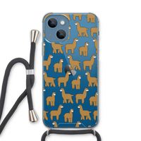 Alpacas: iPhone 13 Transparant Hoesje met koord