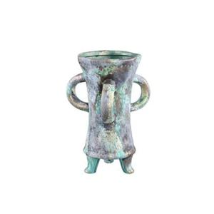 PTMD Ayaz Turquoise glazed ceramic pot with four ears