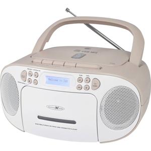 Reflexion Tragbarer Radiorecorder Radio/CD-speler DAB+, DAB, VHF (FM) AUX, CD, Cassette, USB Wit, Pink