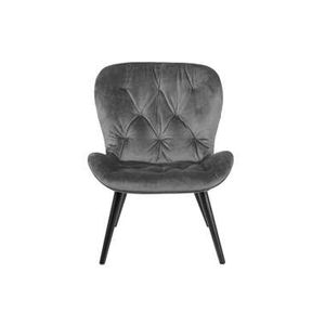 Fauteuil Brahms - fluweel - donkergrijs - Leen Bakker