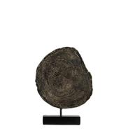 Leen Bakker - Ornament Boomstam - - 34x22x8 Cm - Polyresin - Zwart