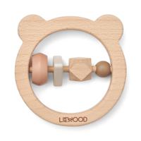 Liewood Avada wooden rattle Oat mix - thumbnail