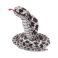 Knuffeldier Cobra slang - zachte pluche stof - donkerbruin - premium kwaliteit knuffels - 120 cm