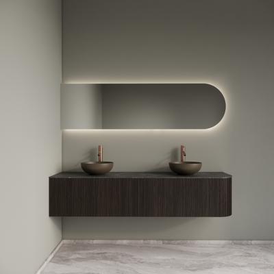 Badkamermeubelset Gliss Design Alluro 180 cm Links Ebony
