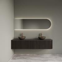 Badkamermeubelset Gliss Design Alluro 180 cm Links Ebony
