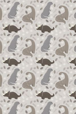 Grijs patroon van dinosaurussen dieren vinyl tapijt