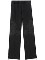 Burberry pantalon de jogging en coton à logo imprimé - Noir