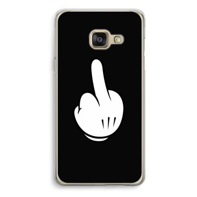 Middle finger black: Samsung A3 (2017) Transparant Hoesje