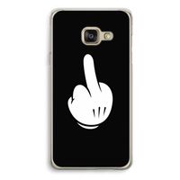 Middle finger black: Samsung A3 (2017) Transparant Hoesje