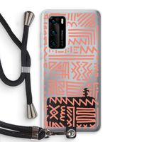 Marrakech Pink: Huawei P40 Transparant Hoesje met koord