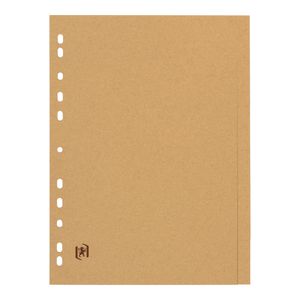 OXFORD Touareg tabbladen, uit karton, ft A4, onbedrukt, 11-gaatsperforatie, 6 tabs