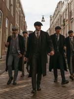 Wollen Lange Jas | Zwart | Heren | 1920 Stijl | Peaky Blinders | Peaky Blinders
