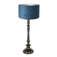 Steinhauer TafellampBois met blauwe kap - 3772ZW