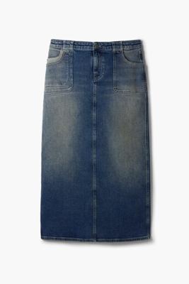 Midi spijkerrok - BLUE - M