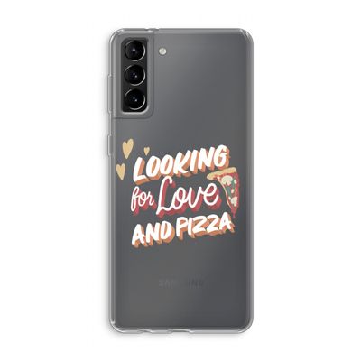 Pizza is the answer: Samsung Galaxy S21 Plus Transparant Hoesje