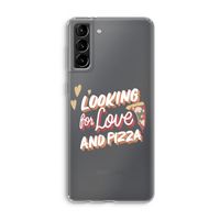 Pizza is the answer: Samsung Galaxy S21 Plus Transparant Hoesje
