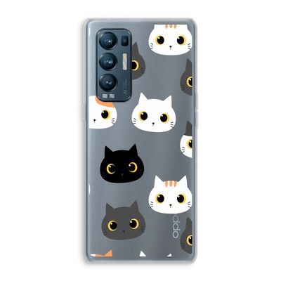 Katten: Oppo Find X3 Neo Transparant Hoesje