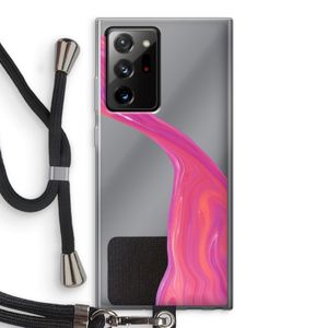 Paarse stroom: Samsung Galaxy Note 20 Ultra / Note 20 Ultra 5G Transparant Hoesje met koord